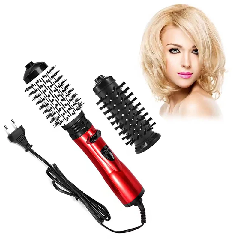 

Электрическая расческа с горячим воздухом, щетка 2 в 1, сменный портативный фен, одношаговый выпрямитель для волос, бигуди, фен