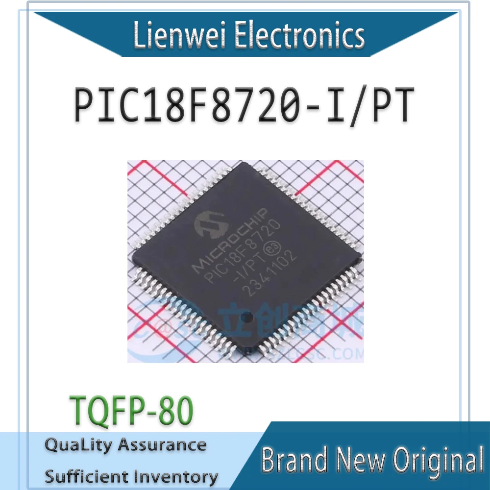

100% New Original PIC18F8720 PIC18F8720-I/PT IC MCU Chipset TQFP-80