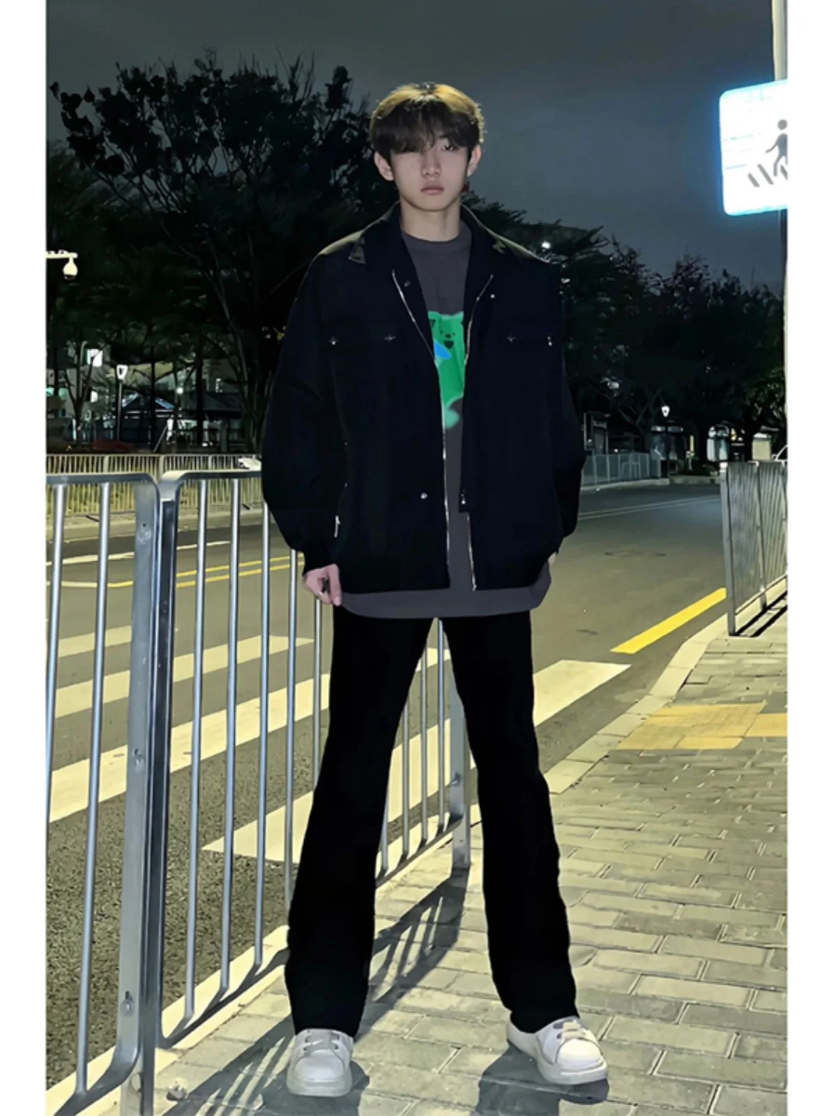 

Pure Bla Cleanfit Jaet Men's ort Flight High Street Vibe American Baseball orm Stand Fit Metal Decorations