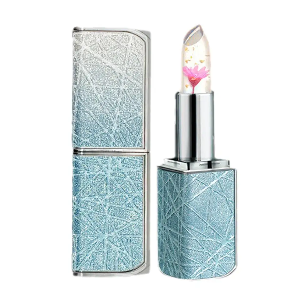 أحمر شفاه شفاف مرطب للزهور ، عناية دائمة بدرجة الحرارة ، مرطب لون جيلي متغير ، مكياج للشفاه ، B1j5