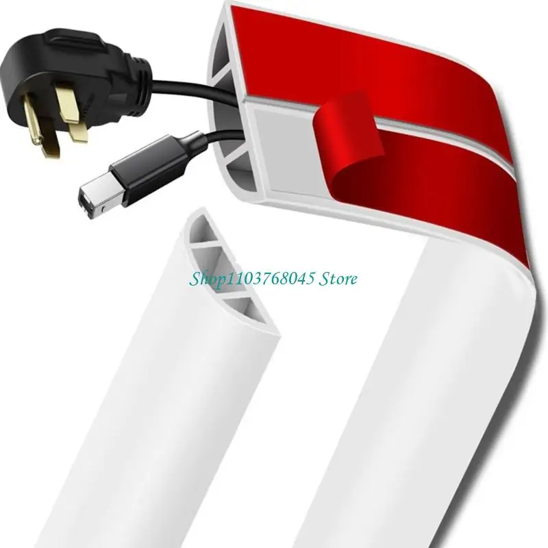R53F Floor Cable Management Power Cord Protector Cord Hider Cuttable Wire Cover
