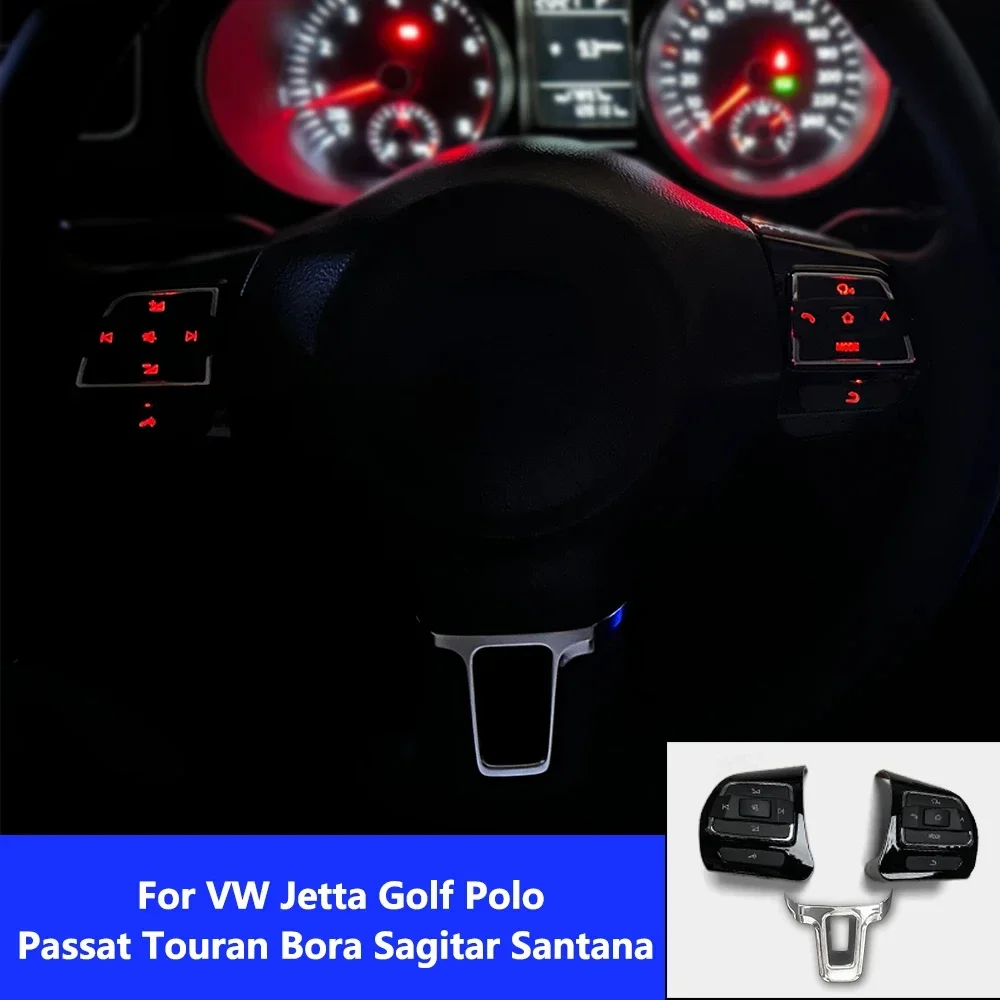 Car Steering Wheel Switch Volume Audio Phone Button for Volkswagen Golf 6 7 Jetta MK4 Polo Passat Touran Bora Sagitar Santana