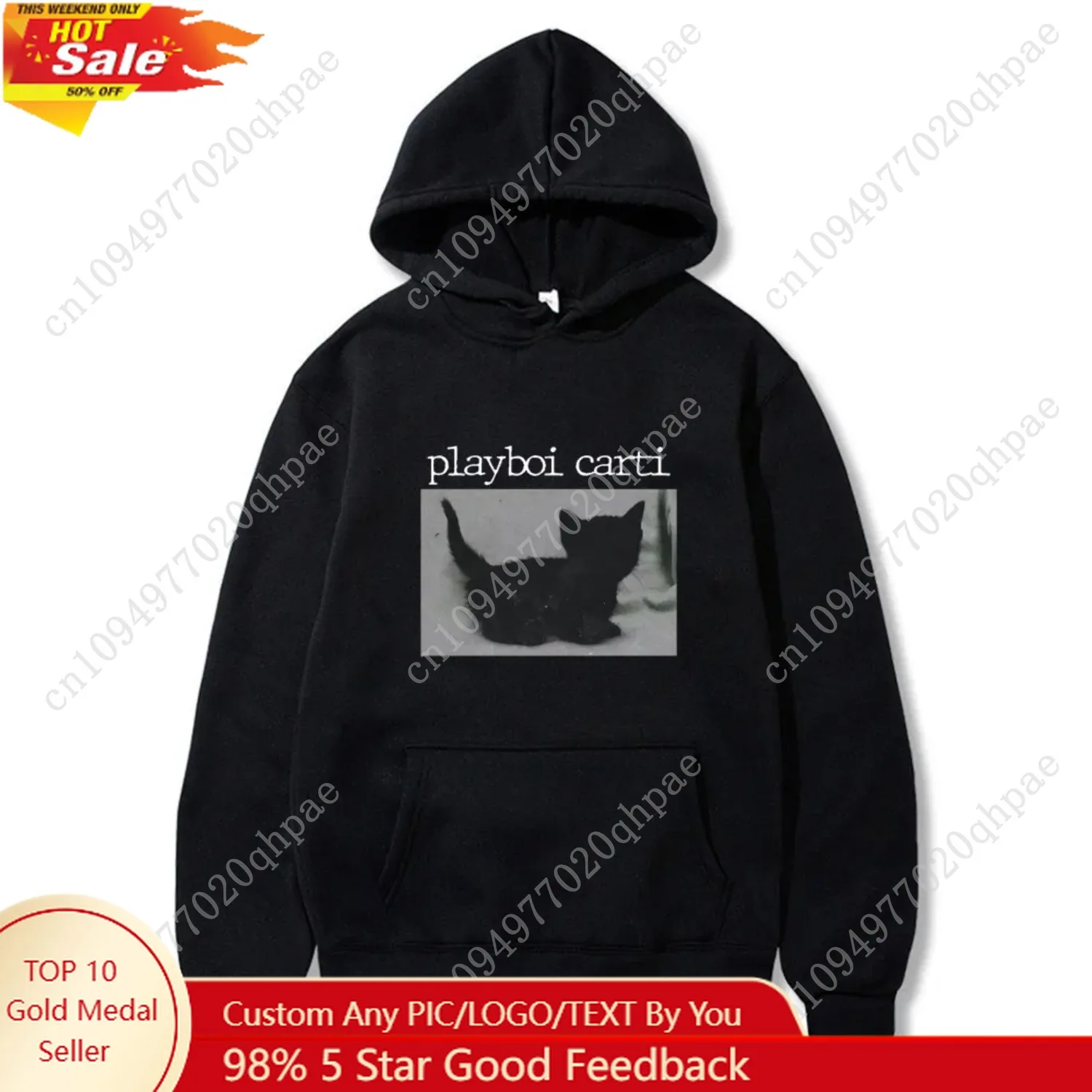 Playboi Carti المتضخم الهيب هوب هوديي لطيف القط طباعة هوديس Harajuku البلوز العادية رجالي بلايز جودة الرجال فضفاض الشارع الشهير