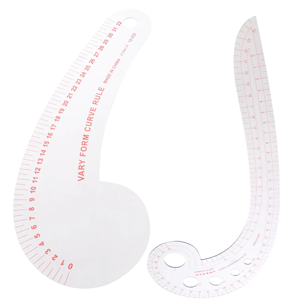 

Набор линеек из твердого пластика с французской кривой, прозрачная дизайнерская линейка для квилтинга в стиле пэчворк для изготовления узоров одежды