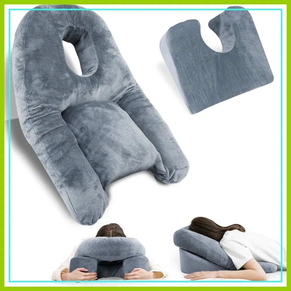 

Face Down Pillow After BBL or Eye Surgery - Memory Foam Stomach Sleeping Pillow with Removable Cover
