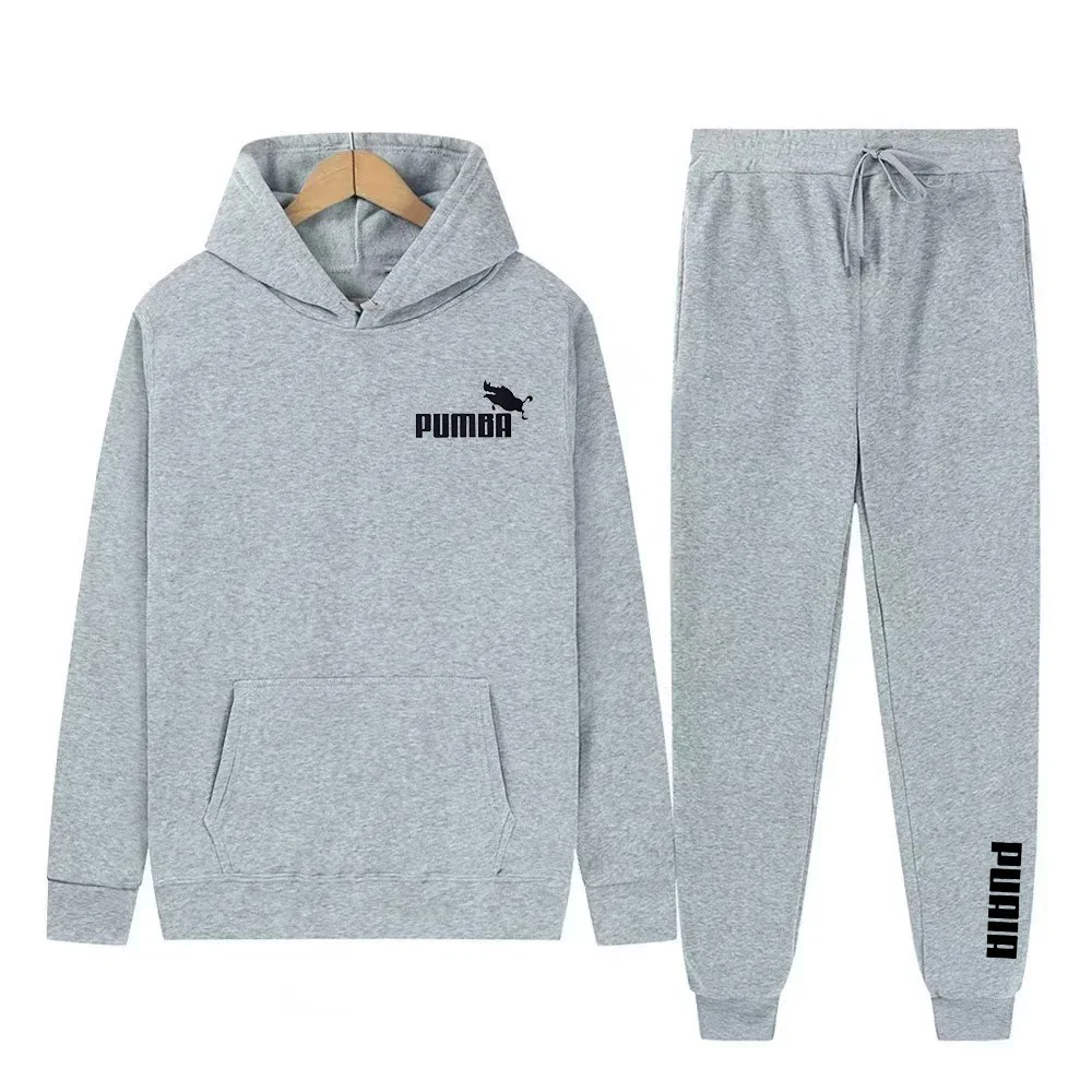 طقم هوديي كاجوال وسراويل كاجوال للرجال، طقم ملابس رياضية وسراويل رياضية للرجال والنساء، بدلة دافئة للخريف والشتاء للرجال #3