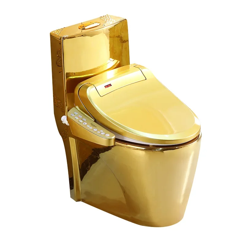 Intelligent gold toilet  multifunctional toilet for household use fully automatic drying and instant heatingin the bathroom