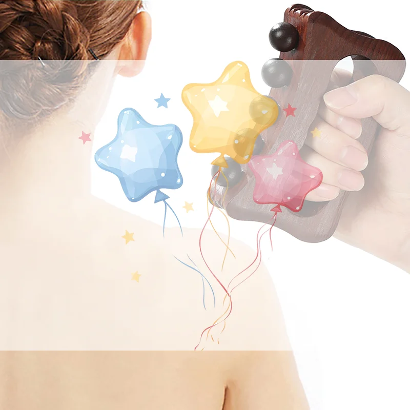 

1Pcs Lymphatic Drainage Massager Beech Gua Sha Tool For Body Manual Massage Scraper For Anti Cellulite Body Gua Sha Paddle