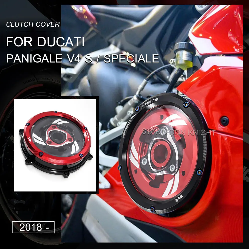 

Clutch Cover Engine Racing Spring Retainer R Protector Guard For Ducati Panigale V4 V4s V4 speciale 2018-2021 Pressure Plate Kit