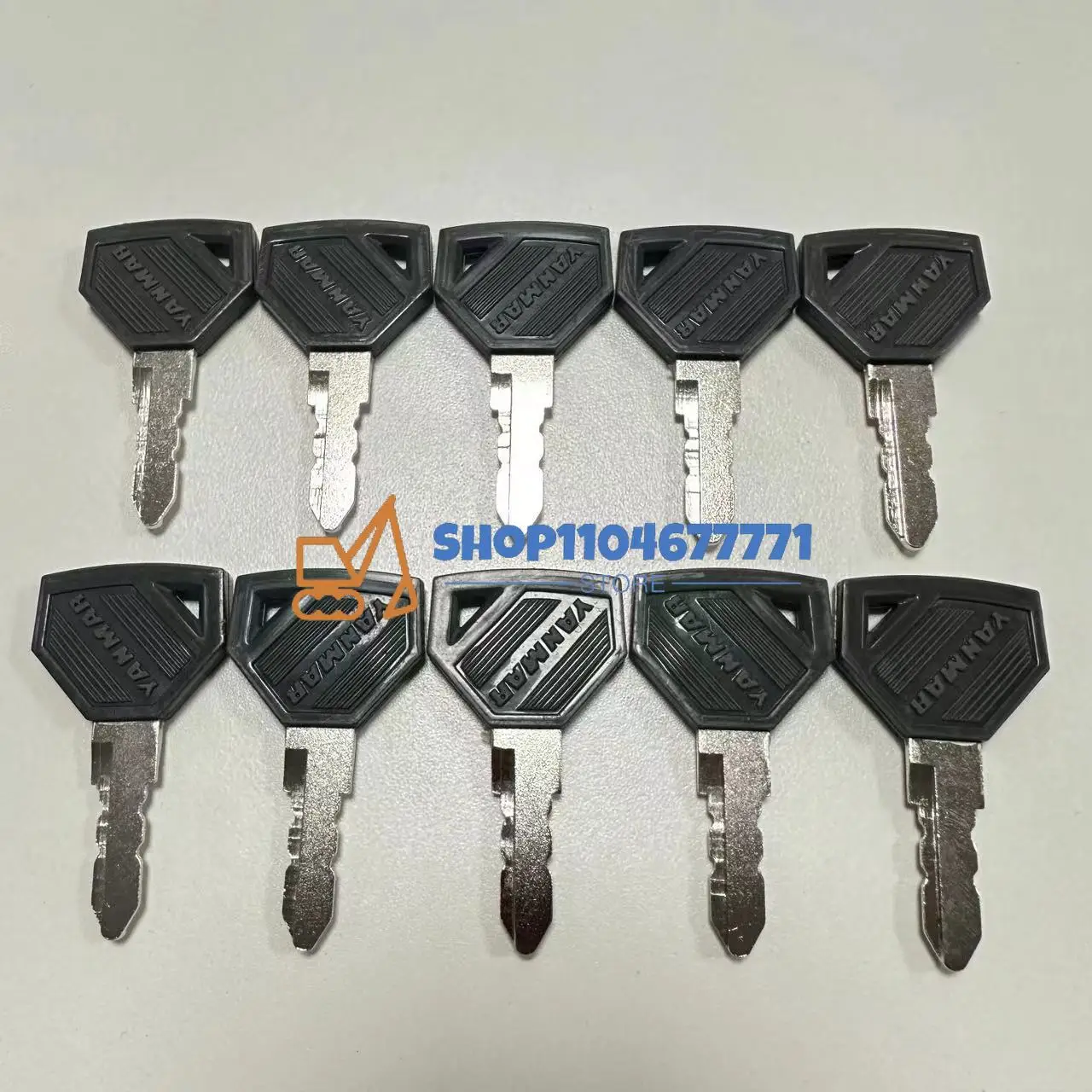 10 шт. 52160 Ключ зажигания 198360 -52160 для машин Yanmar, экскаватор, грейдер, демпфер SC2400 SC2450 EX2900, трактор John Deere