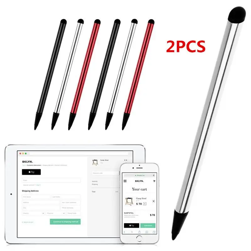 2Pcs ปากกาสัมผัสหน้าจอ Stylus สำหรับ Iphone Ipad Universal Touch ดินสอสำหรับแท็บเล็ตปากกา Stylus Pen สำหรับโทรศัพท์