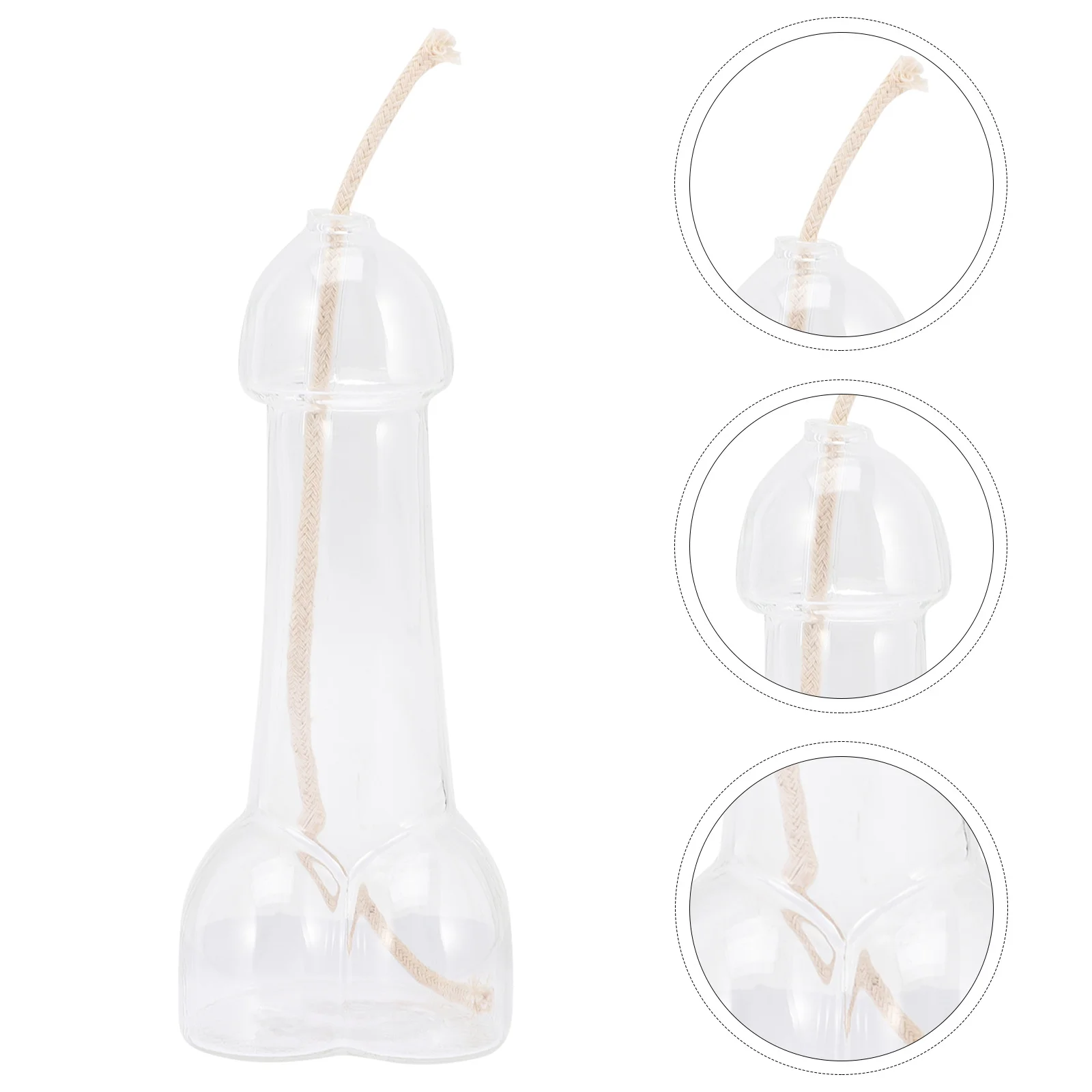 

Premium Glass Oil Lamp Transparent Creative Refillable Clear Lamp Decorative Ambient Lighting for Home Table Shelf