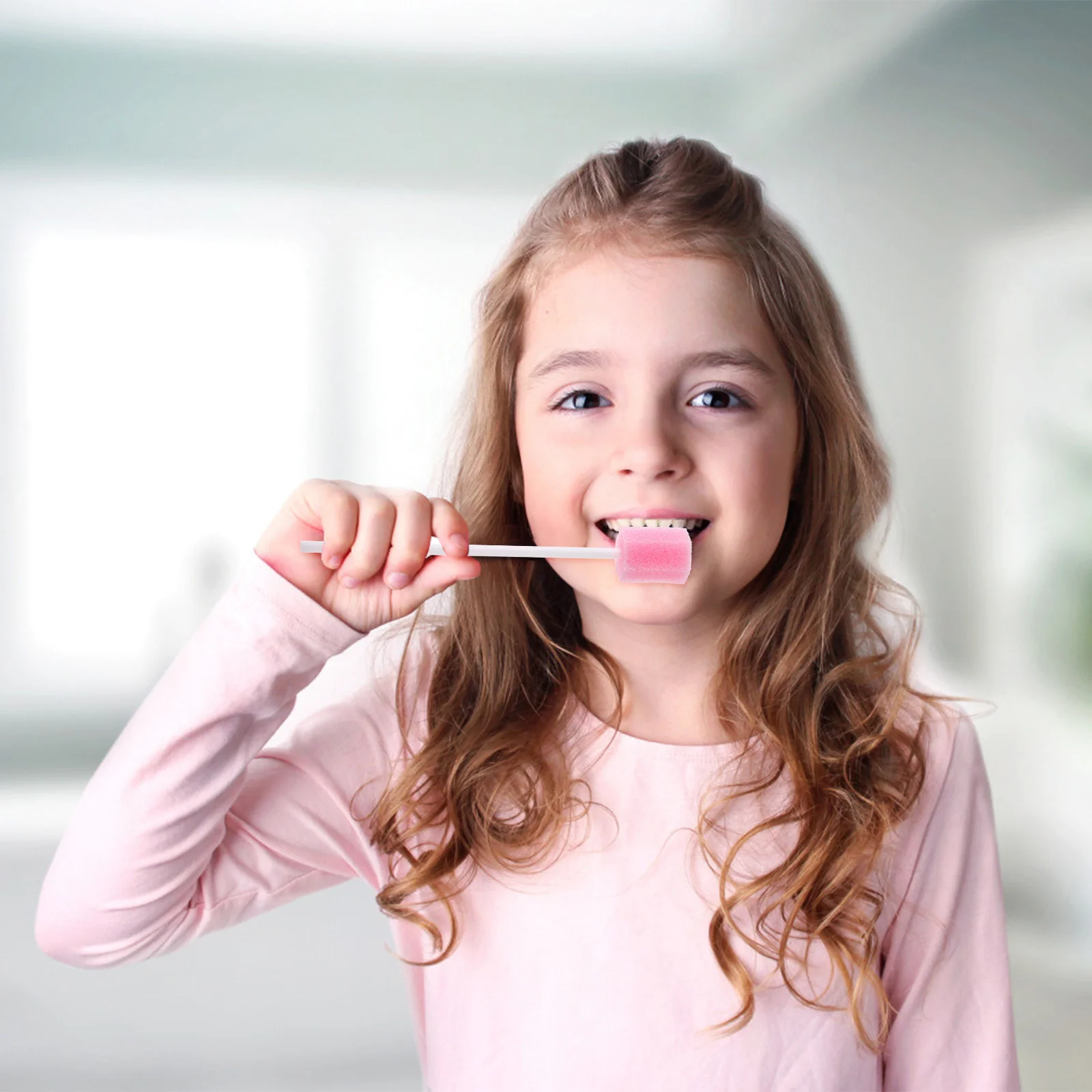 Cotonetes orais descartáveis, produtos do cuidado, esponja dental da boca, usam esponjas, limpando acessórios