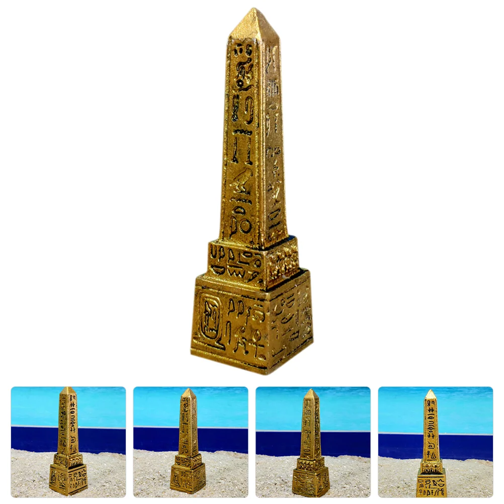 Egyptian Obelisk Psychological Sandbox Desktop Decoration Tower Figurine Resin Office