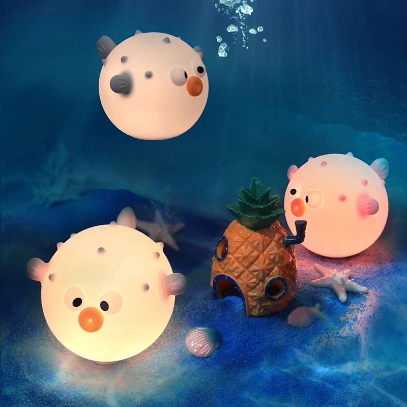 

Anemonefish Night Light USB Rechargeable Warm and RGB Nursery Sleeping Lamp Kawaii Cordless Night Lights For Kids Room Decor