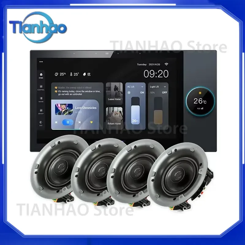 10-Inch Smart Control Panel for Multi-Functional WiFi Home Background Music System Zigbee Gateway Touch Home Automation Smart