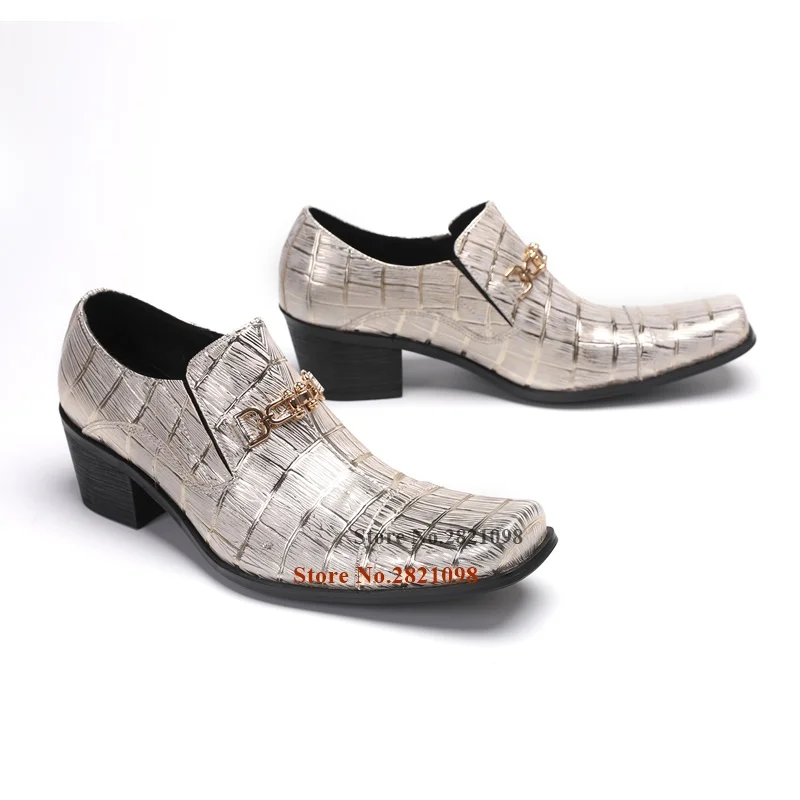

Irregular Stone Pattern Shining Stripe European Trendy Party Shoes Male Flats Men Business Dancing Dress Shoes