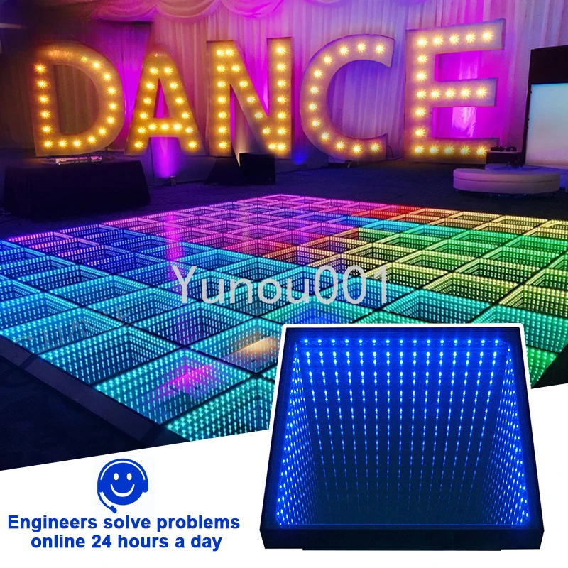 

Magnetic Led Wedding Portable 3D Interactive Piste De Danse Lumineuse Led Infinite Mirror Wireless Dance Floor