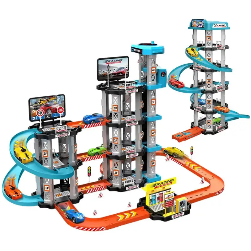 Boys Race Track Sets Racecar Track Toys Sets Preschool Car Games Vehicle Playsets Christmas Birthdays Gifts For Boys Girls