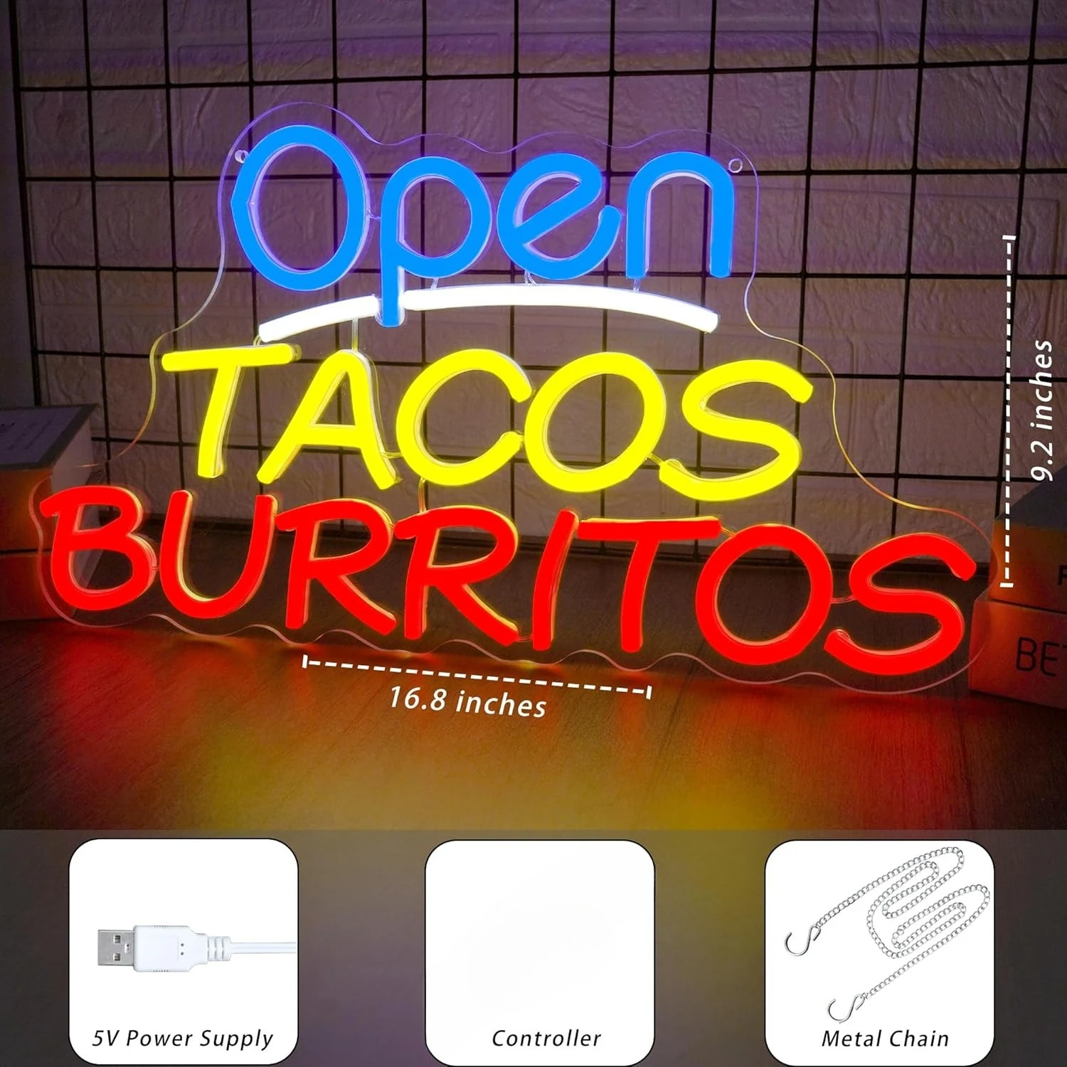 Enseigne néon LED USB « Open T - Outdoor Lighting Restaurant avis et prix