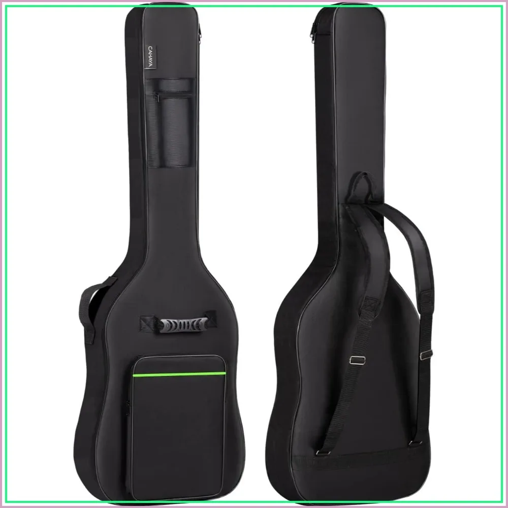 Funda Acolchada para Bajo Eléctrico, Acolchado de 0.3 Pulgadas, Mochila Negra, Funda Suave para Bajo de 43-46 Pulgadas
