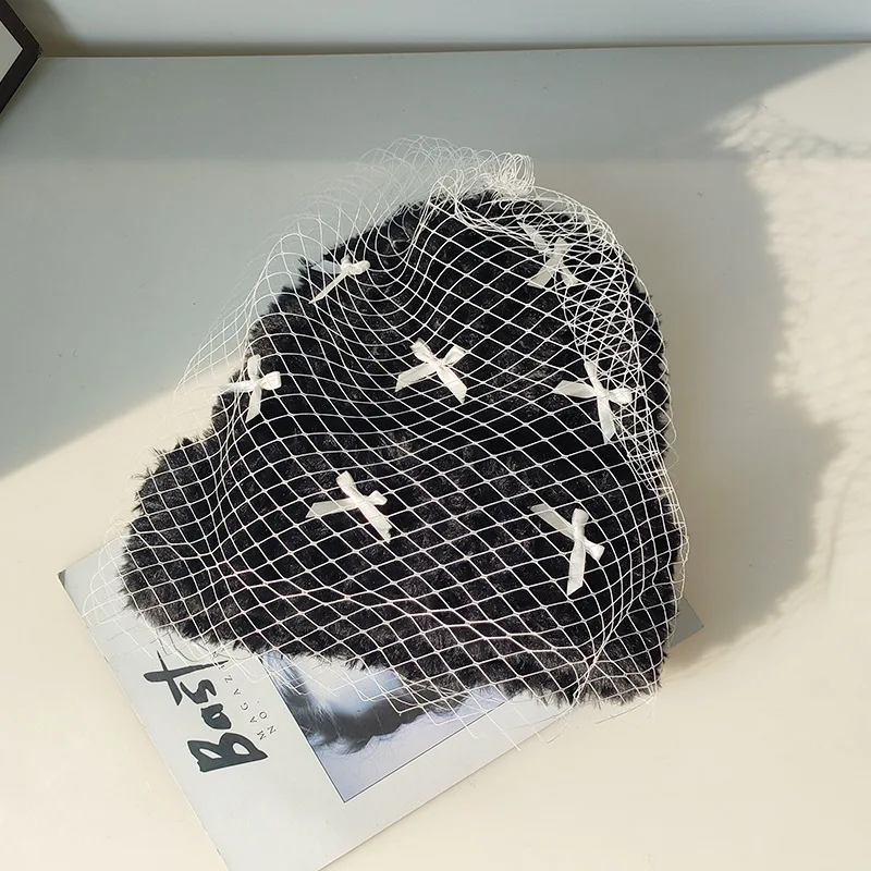 Hat VWomen Winter Knit Beanie Veil Warm Accessory For Cold Weather Autumn Sports Skiing Outdoor Holiday