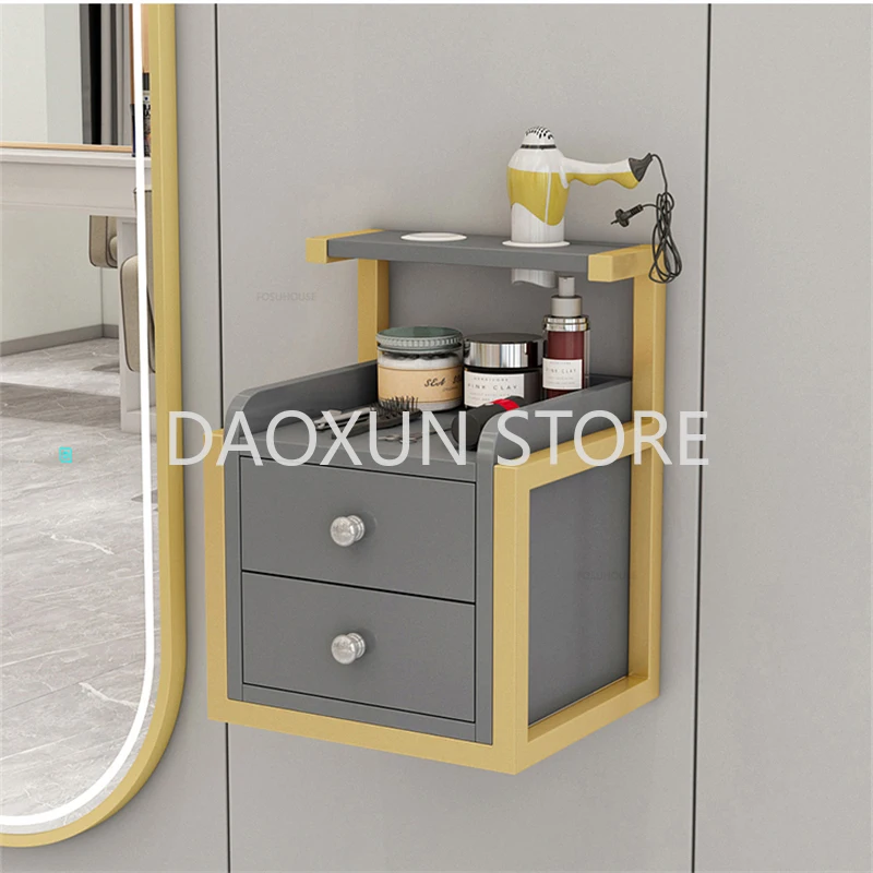 Wall-mounted Hairdressing Shop Tool Cabinet Salon Trolleys Hair Salon Special Hair Design Workbench Barber Storage Cabinet