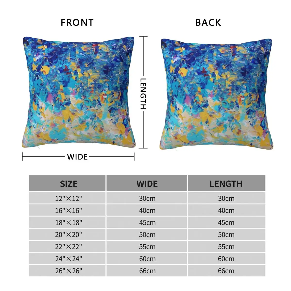 Hypnotic Blue Sunset Simply Square Pillowcase Polyester Linen Velvet Creative Zip Decorative Room Cushion Cover