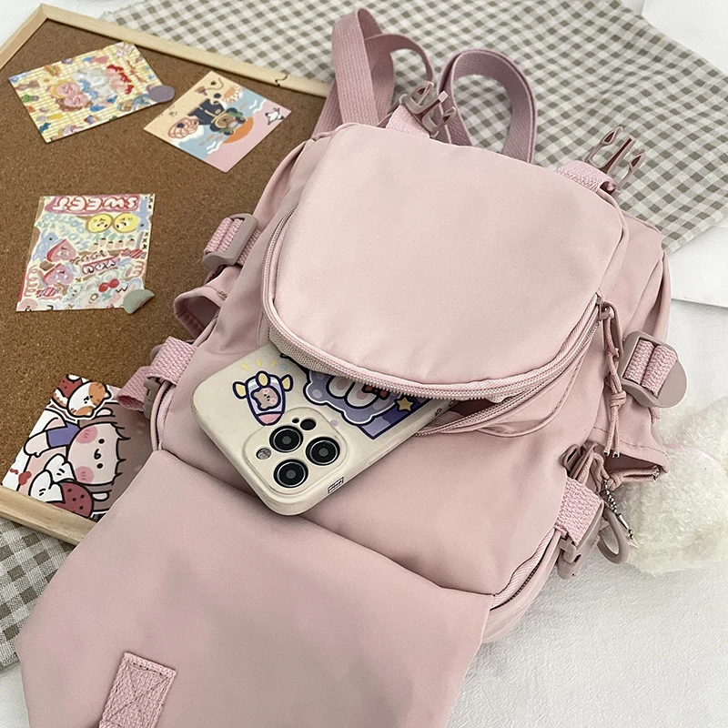 Fashion Kawaii Mini Backpack Women Shoulder Bag for Teenage Girls Multi-Function Small Bagpack Ladies Travle School Backpacks