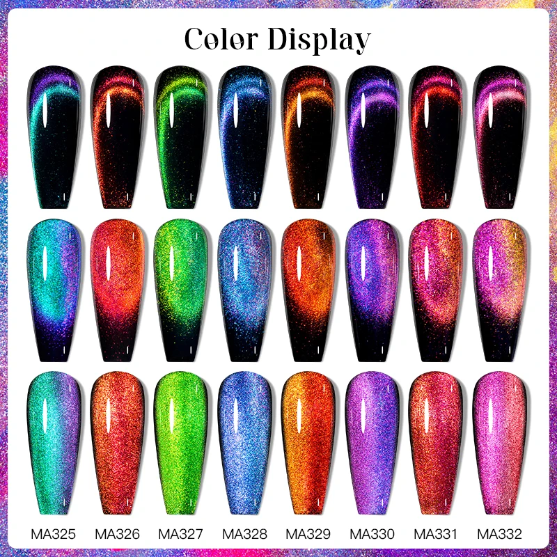 SPOTKAJ ACROSS 7ml 12D Laser magnetyczny żel do oczu kotów do paznokci Gem Explosive Flash Semi Permanent UV/LED Gel Nail Art