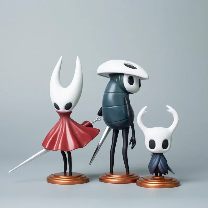 3pcs/set Hollow Knight Silksong Hornet Quirrel Garage Kit Decorations Figure Dolls Toys Collection Desktop Ornament Gifts