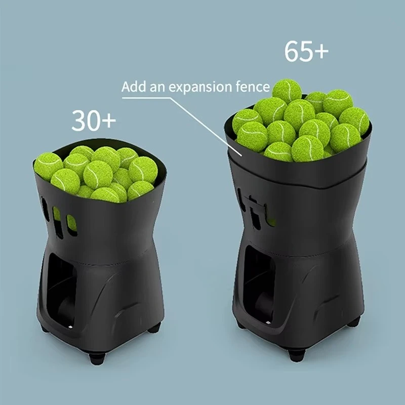 Lightweight PT Minipro Tennis Ball Machine Portable Black White Launcher with Battery for Indoor Outdoor Player Training