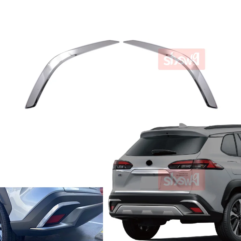 Rear Reflector Garnish Trim For Toyota Corolla Cross 10 Series 2021- High Grade Car Styling SUS304 Chrome Exterior Accessories