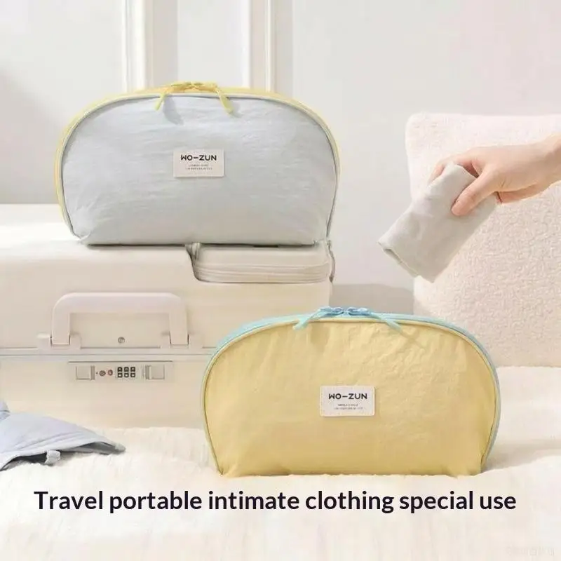 @*Portable Water Resistant Underwear Bra Storage Bag Large Capacity Travel Use for Camping Trip Luggage Organizing view 3