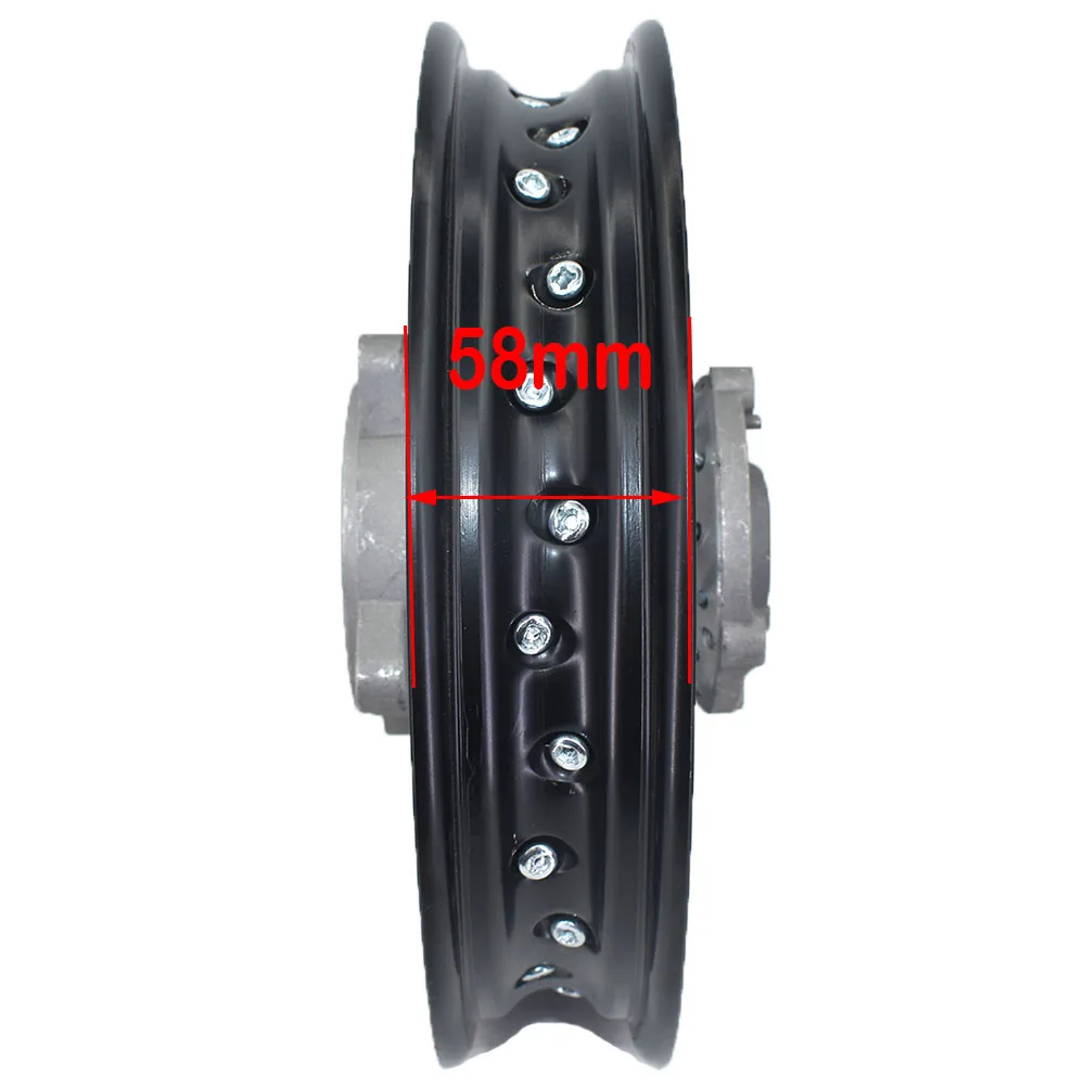 1.60-10 inch Rear aluminum Rims Brake Wheel Rims Hub for Mini Dirt pit bike Small cross motor 2 stoke Engine off-road motorcycle