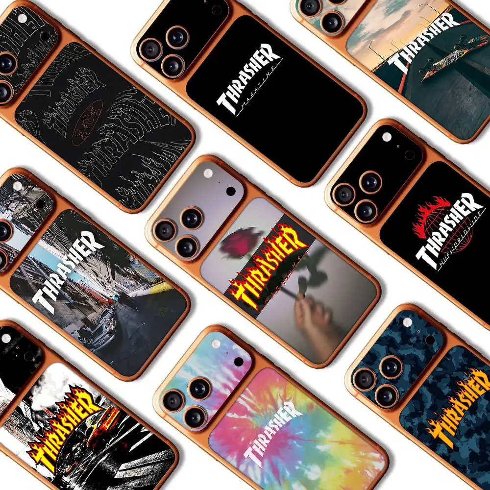 T-Thrasher Logo Back & Camera Skin Wrap Protector Sticker For IPhone 17 Pro 17 Pro Max (Not A Case)