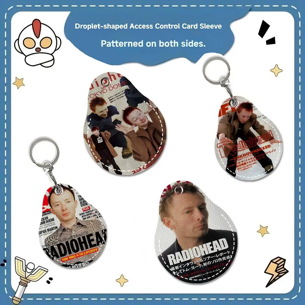 Band Characters R-Radiohead Water Drop Aped N Acc Control Card Holder For Vehicles Public Transport Keychain Protective Cover