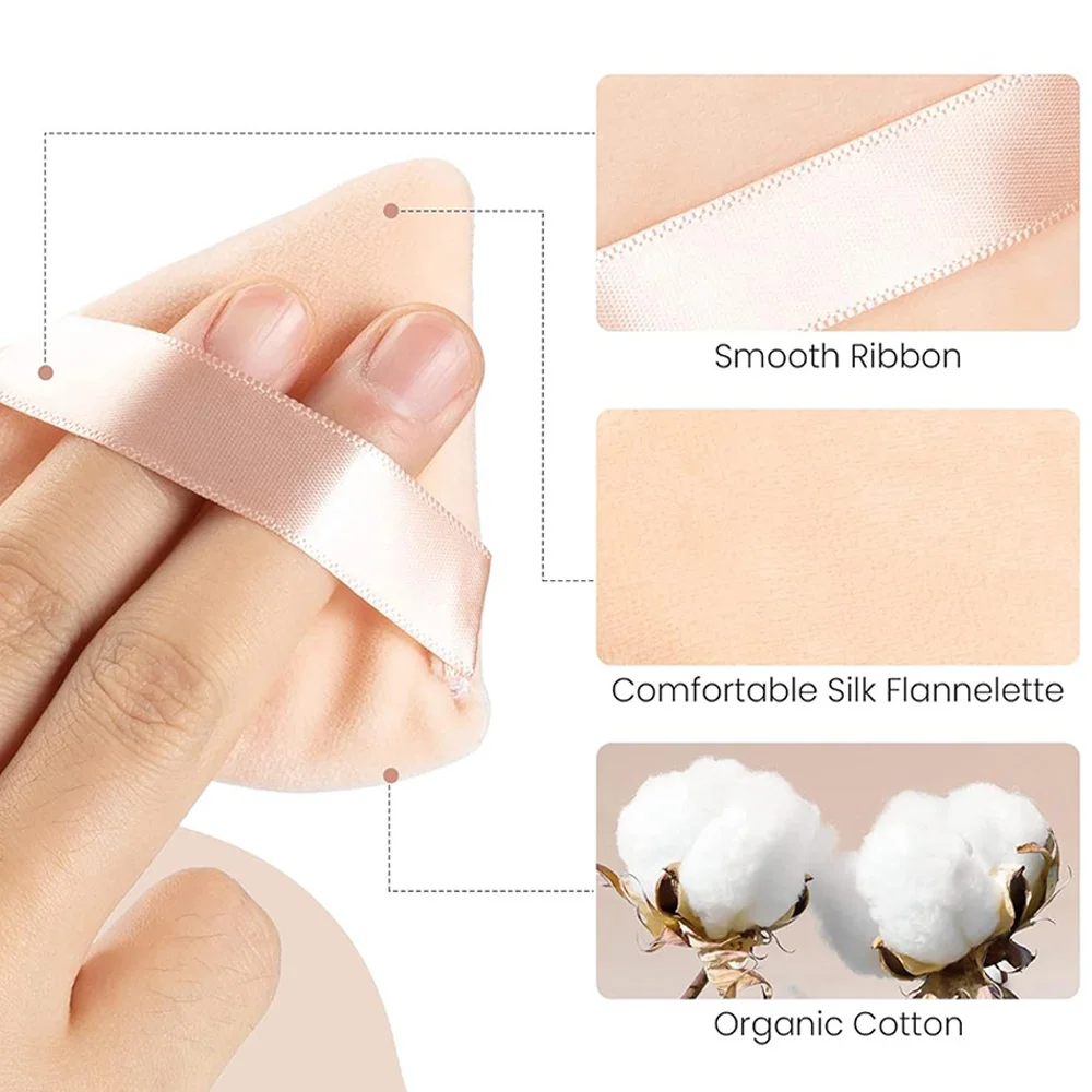 ชุดพัฟแต่งหน้า 17 ชิ้น สำหรับใบหน้า พัฟสามเหลี่ยม พัฟเนื้อนุ่ม พร้อมพัฟนิ้วมือขนาดเล็ก ฟองน้ำแต่งหน้า อุปกรณ์แต่งหน้าสำหรับผู้หญิง