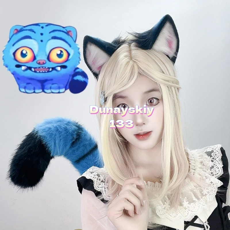 Kpop démon tigre Huntrix Cosplay ensemble queue chapeaux oreille bandeau femmes Costume accessoires de fête Halloween carnaval Club Pub mascarade