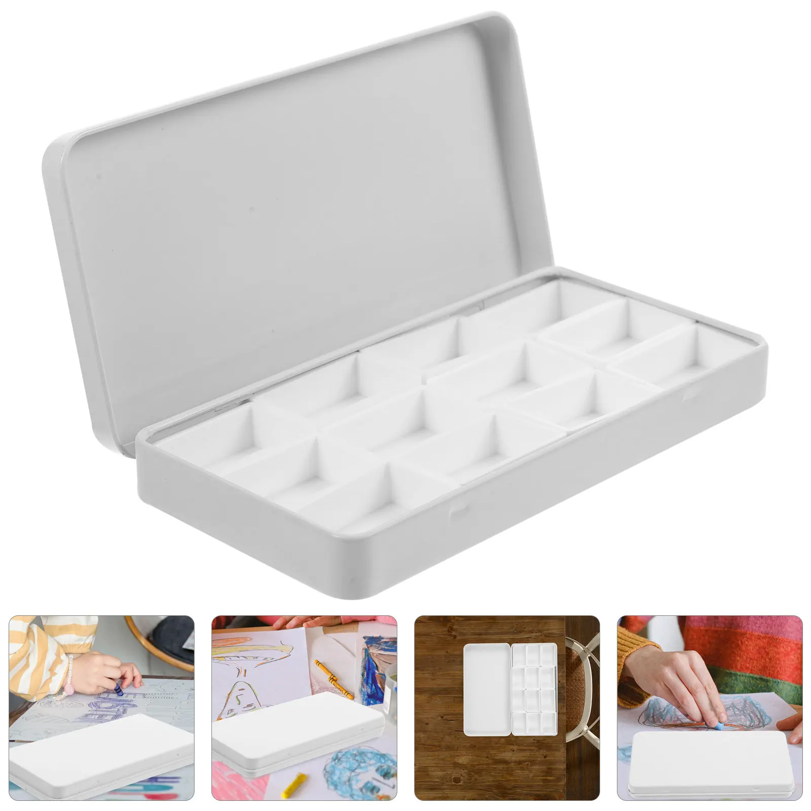

1Set Empty Watercolor Tin Lightweight Watercolor Palette Box for Painting Color Mixing Reliable Pigment Storage Solution