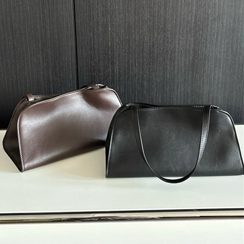 

Jenny&Dave French Lazy Genuine Leather Underarm Bag Retro Saddle Bag Minimalist Fashion Office Ladies Shoulder Bag For Women