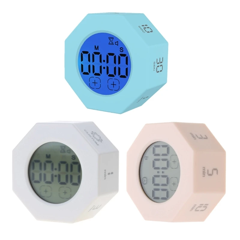 Slim-Digital Screen Kitchen Timer Square Cooking Count Up Countdown Alarm Clock Learning Timer Electronic Timer