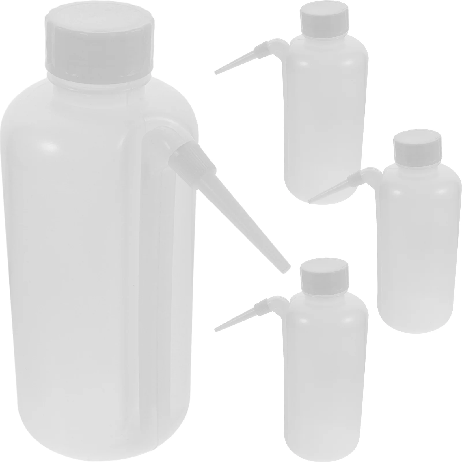 4 Pcs Plastic Wash Bottle PE Squirt Bottles Insulation Containers Alcohol Washing