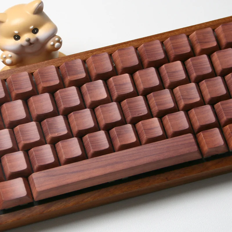 Imagem -03 - Imitação de Madeira Grão Temático Keycaps Grupo Sublimação Pbt Keycaps Perfil Cereja para Teclado Mecânico Teclado Personalizado