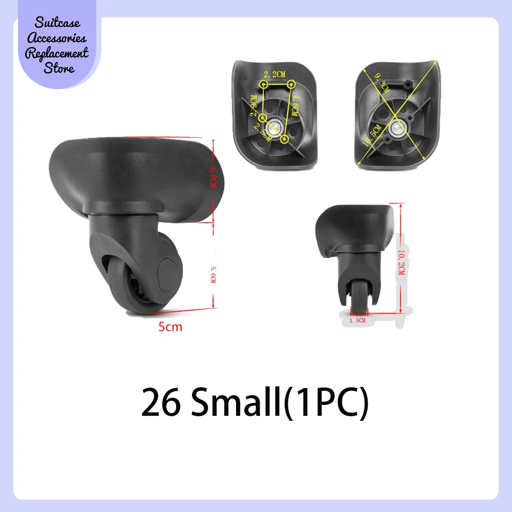 For Samsonite 26 Small Universal Wheel Replacement Suitcase Rotating Smooth Silent Shock Absorbing Wheels Travel Accessories