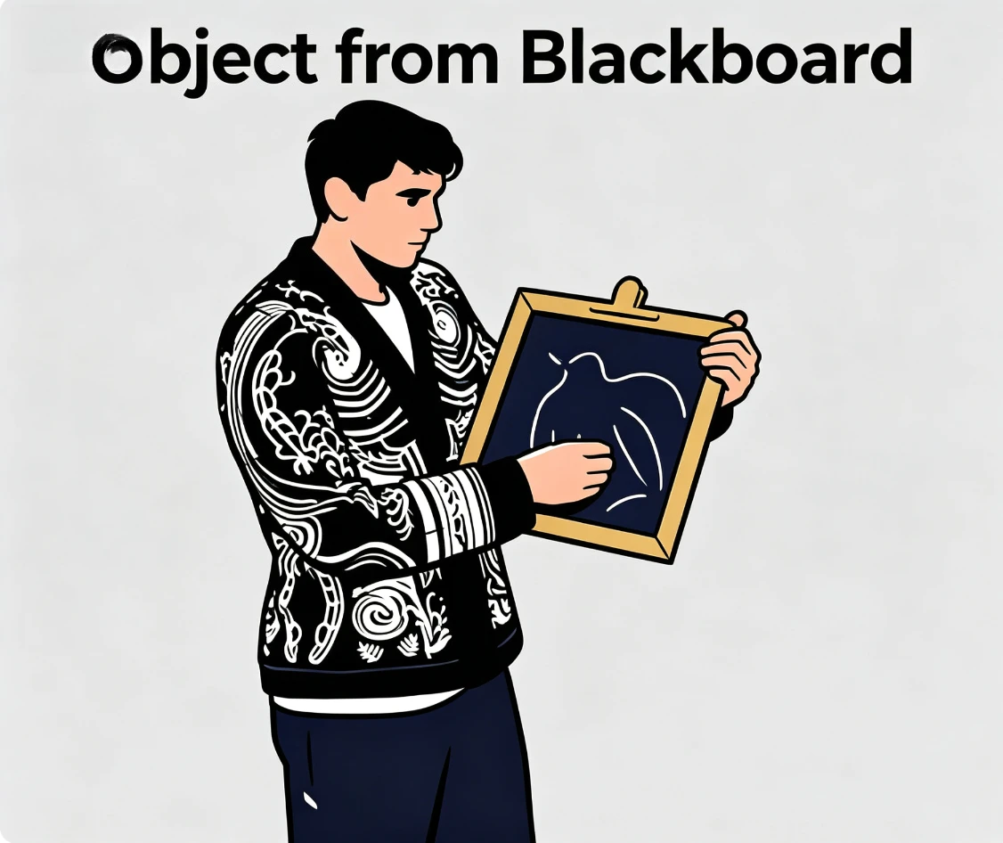 Object from Blackboard Magic Trick Drawing Board Production Appearance Vanishing Stage Magic Illusion Gimmick Prop Magician