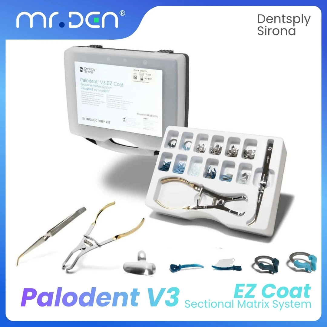 Dentsply Palodent V3 Sectional Matrix Band System Intro Kit Ultra Thin Dental Restoration Tool for Posterior Teeth