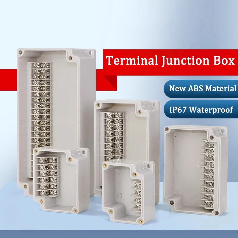 Outdoor Plastic Distribution Enclosure Case Waterproof Terminal Junction Box Home Monitor Electric Cable Branch Box