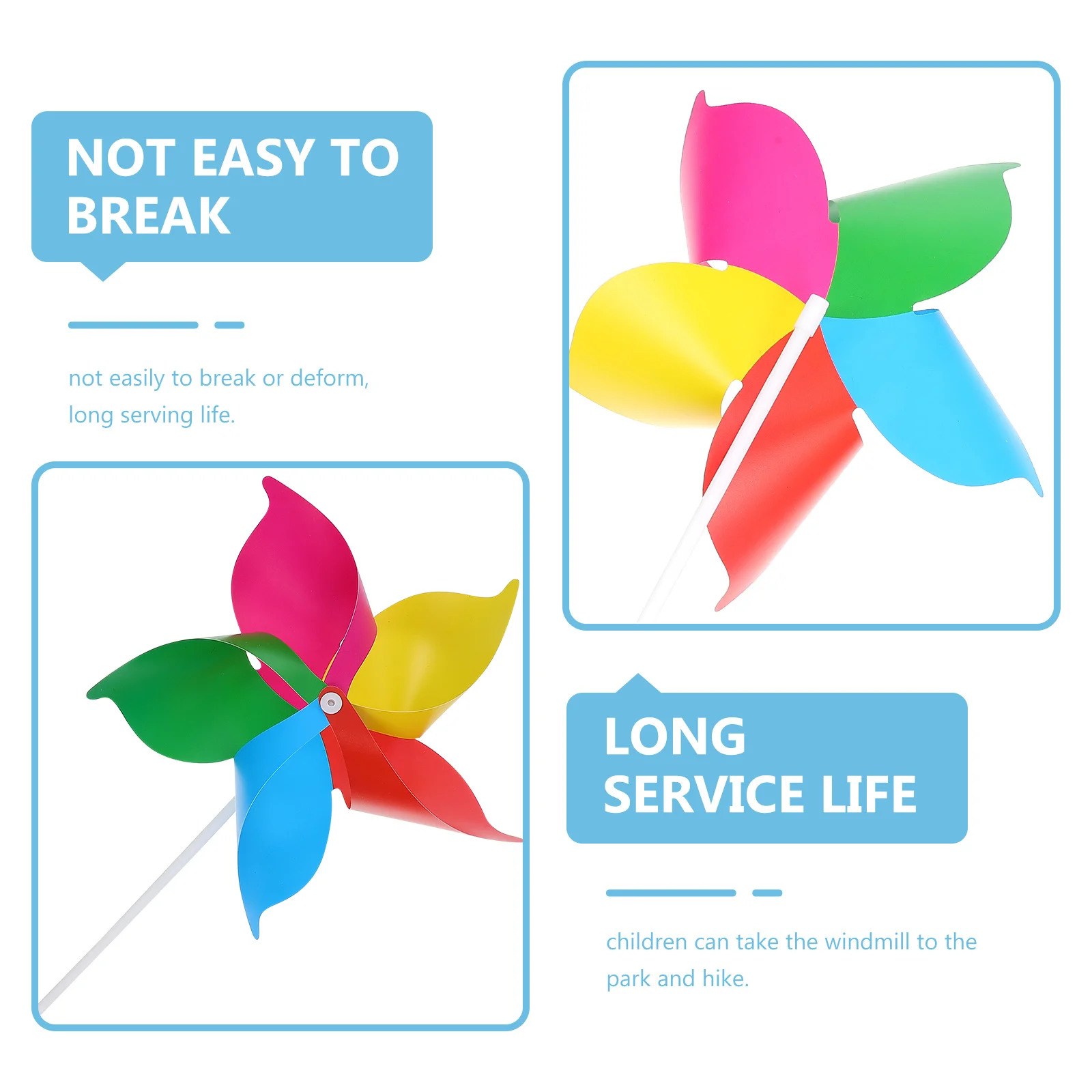 

25Pcs Plastic Colorful Windmill Outdoor Garden Lawn Party Prize Gift Decoration Plastic Windmill Colorful Whirligig