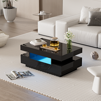 Coffee Table Living Room Table Rectangular Coffee Table Modern High Gloss Rectangular Coffee Table Tea Table Storage Living Room